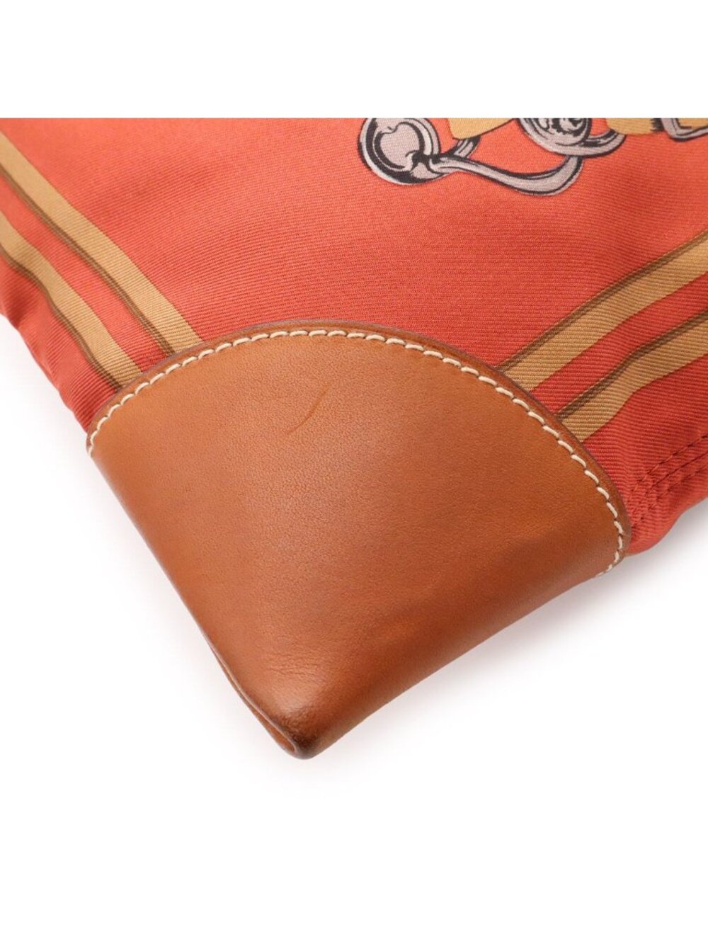 Hermes Silky City PM Bride de Gala Shoulder Bag Silk Terracotta Brown Pouch - Picture 3 of 9